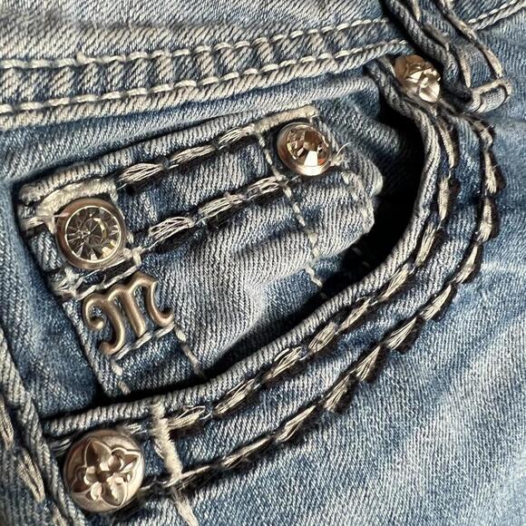 Miss Me Signature Bootcut Jeans Women’s (28x32) Medium Wash Flap Pockets y2k 00s - Picture 14 of 15